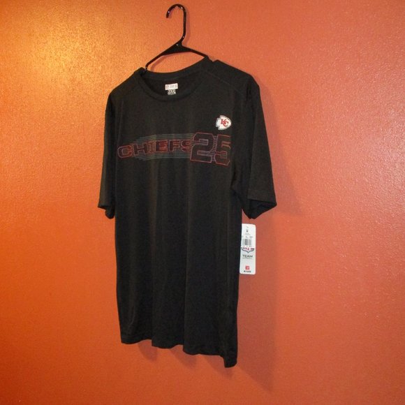 NFL NEW Kansas City Chief Men Medium Black Red Gray Graphic Short Sleeve Shirt - Picture 4 of 10